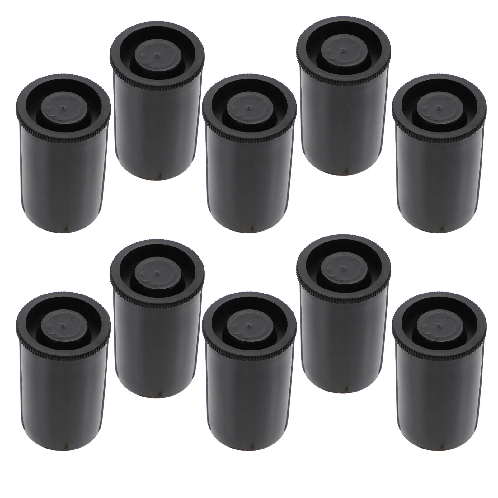 

36pcs Film Canisters Storage Containers Empty Black Bulk Cap Protect Dust Damage Lightweight Portable PE Material