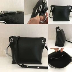 Ladies Casual Letter Simple Crossbody Bag Shoulder Bag Solid Color