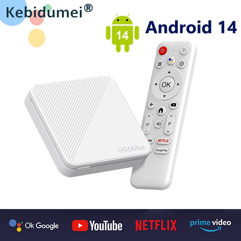 4K 2GB Android 14 スマート TV ボックス 8GB/16GB TV スティック HDR10+ トップボックス 2.4GHz+5GHz WiFi Bluetooth クアッドコア スマートホーム HD メディアプレーヤー