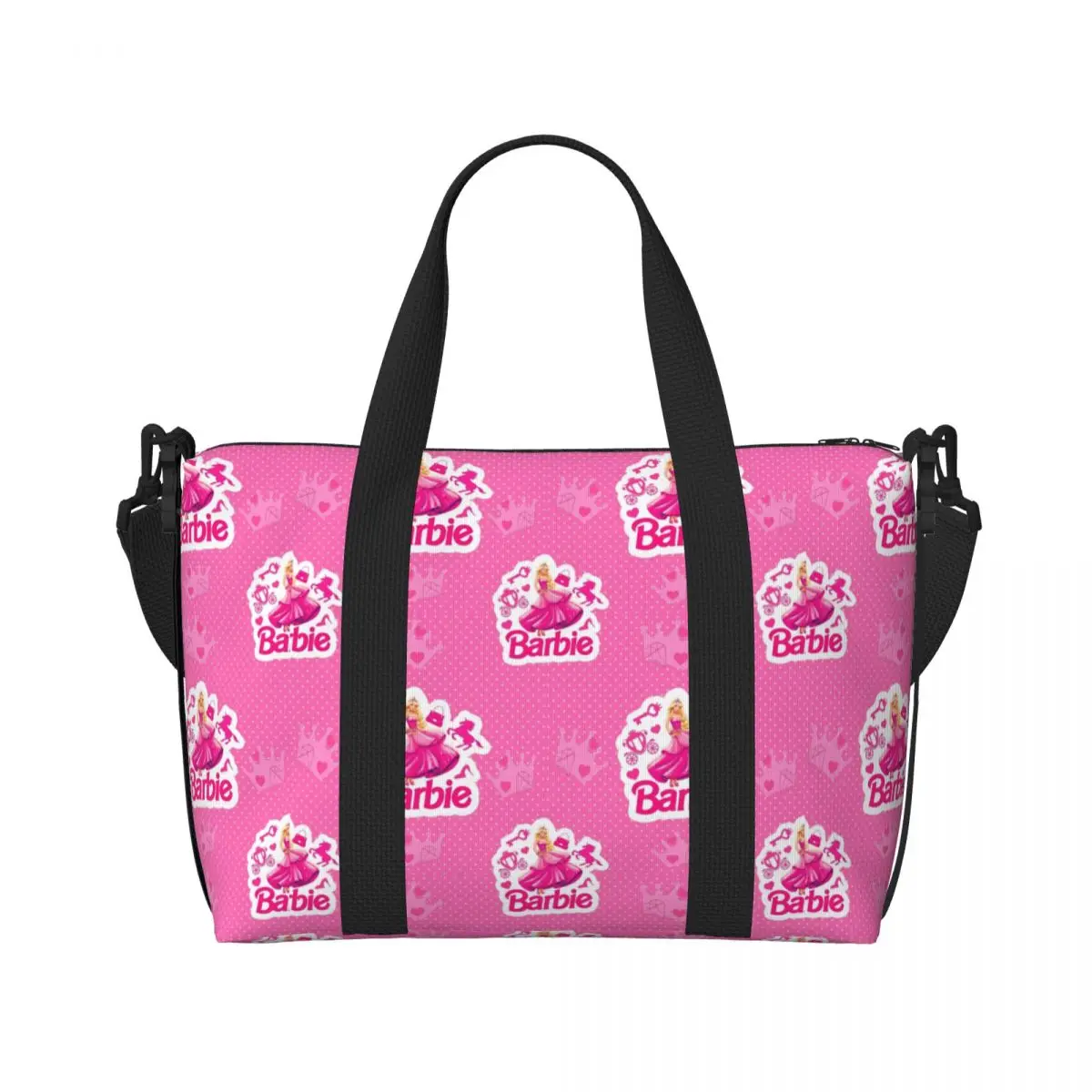 Custom Barbies Princesse Doll Beach Tote Bag Women Extra Large Gym Carry On Travel Shopping Bags