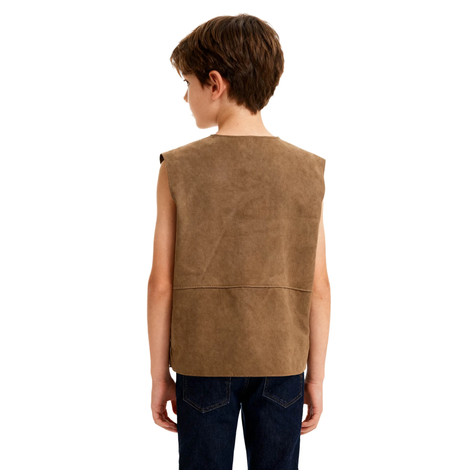 Kids Boys Medieval Renaissance Vest Halloween Pirate Carnival Party Costume Sleeveless Lace-up Pirate Gothic Steampunk Waistcoat