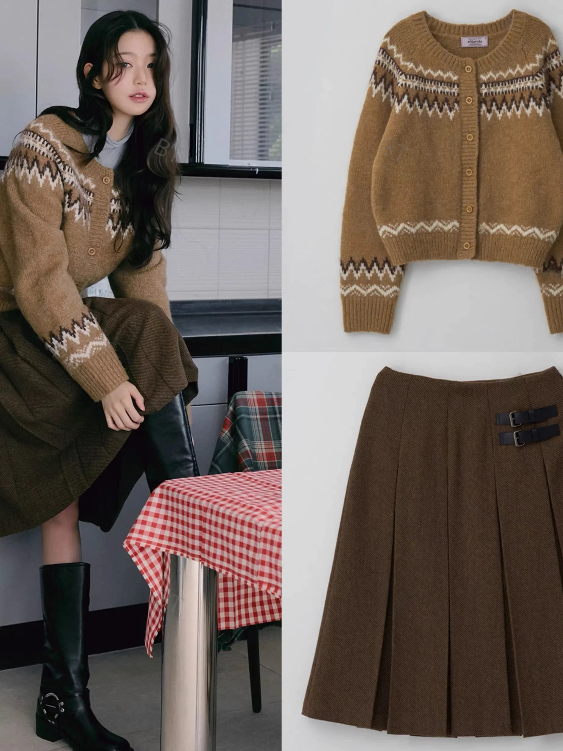 

Fashionable round Neck Single Button Knitted Cardigan Sweater Women's Outerwear Casual Loose Fit Long Sleeve Autumn New Arrival