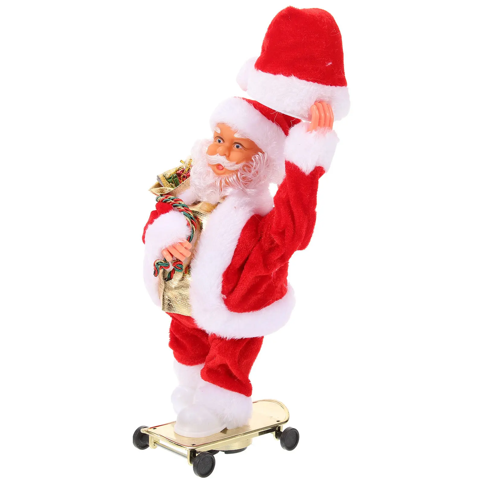

Festive Singing Dancing Santa Claus Christmas Musical Decoration Soft Huggable Animated Figure Holiday Home Bedroom Car Gift