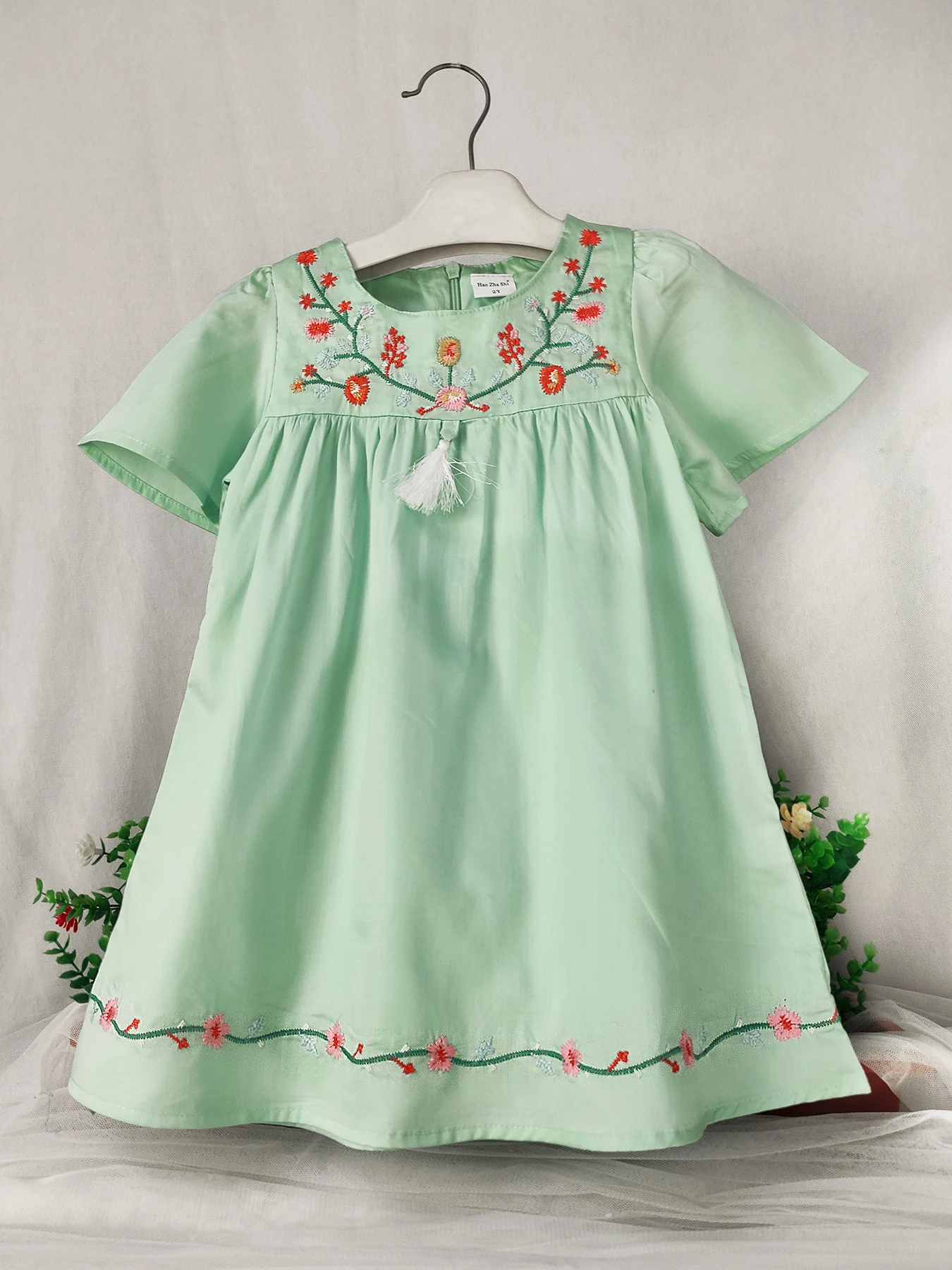 Toddler Girls Dresses Kids Embroidered Cotton Summer Party Dress For Girl Children Costume Cute Dress Clothes 2-6 Yrs Clothing