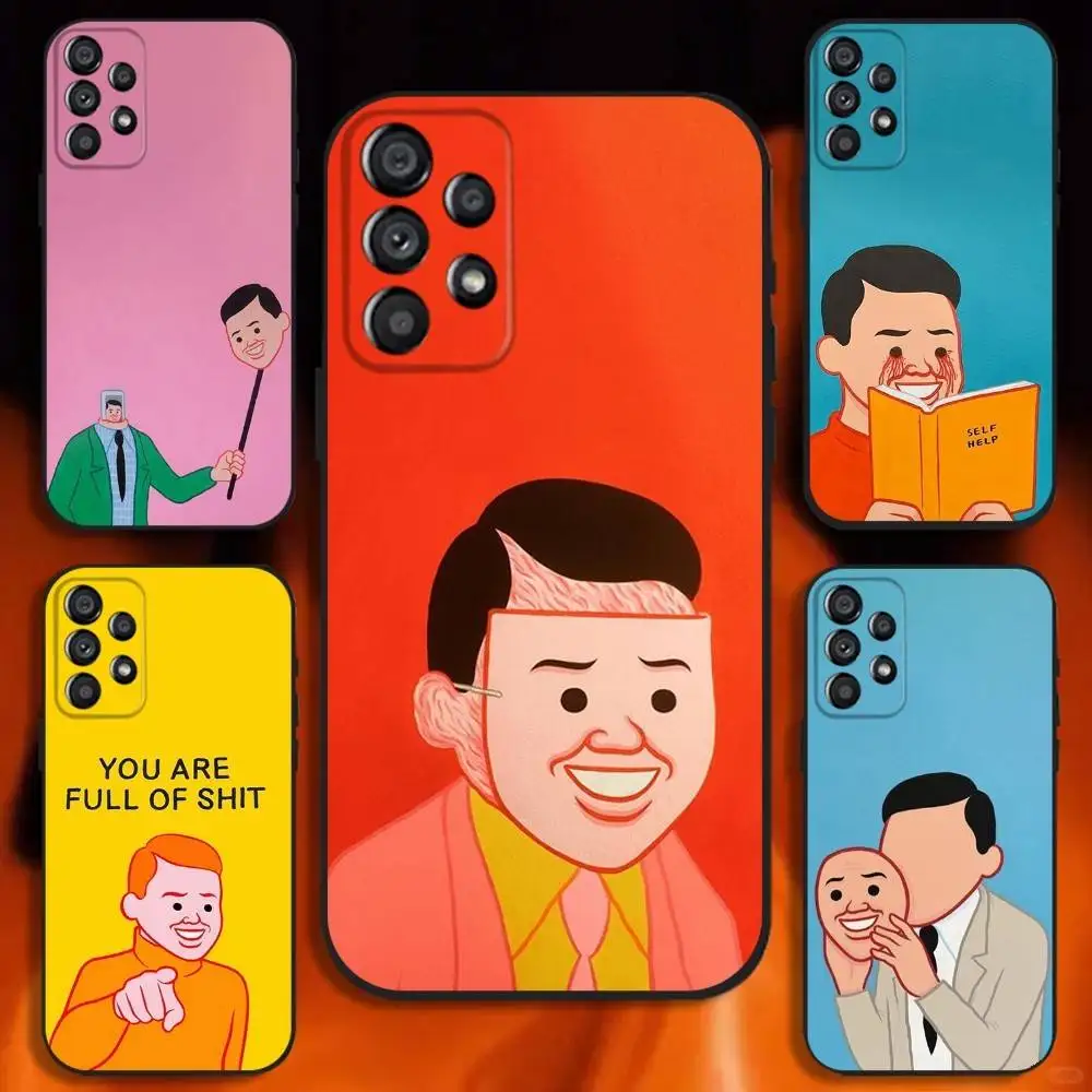 

Art Joan C-Cornella Funny Phone Case For Samsung Galaxy A20,A21s,A22,A31,A32,A52,A53,A72,73,A80 Soft Black Cover