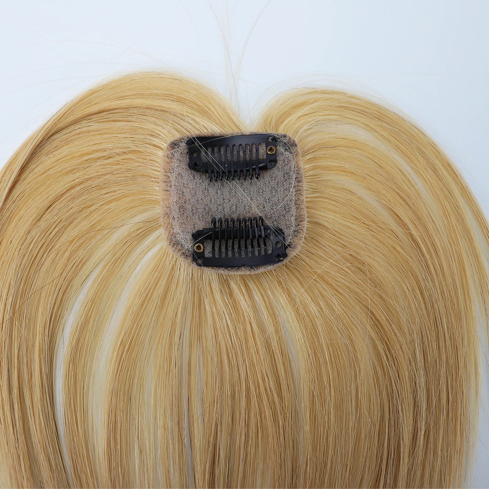 الشعر البشري الانفجارات الهوائية سيليكون الجلد قاعدة فروة الرأس الطبيعية 5x5 سنتيمتر الحرير العلوي هامش حجم صغير قطعة شعر ضوء حجم إضافة للنساء #6