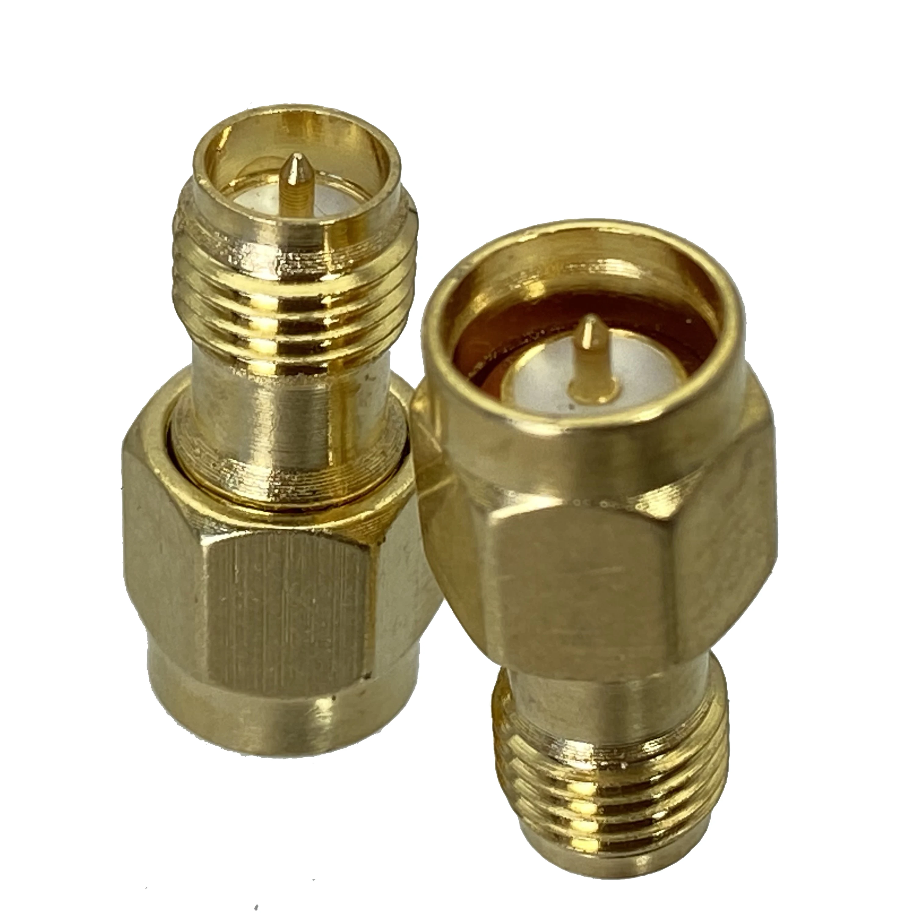 SMA Male Plug to RP SMA Female Plug Adapter Quick Push-On Connector (1 Pack) for RF Test Fitting Test