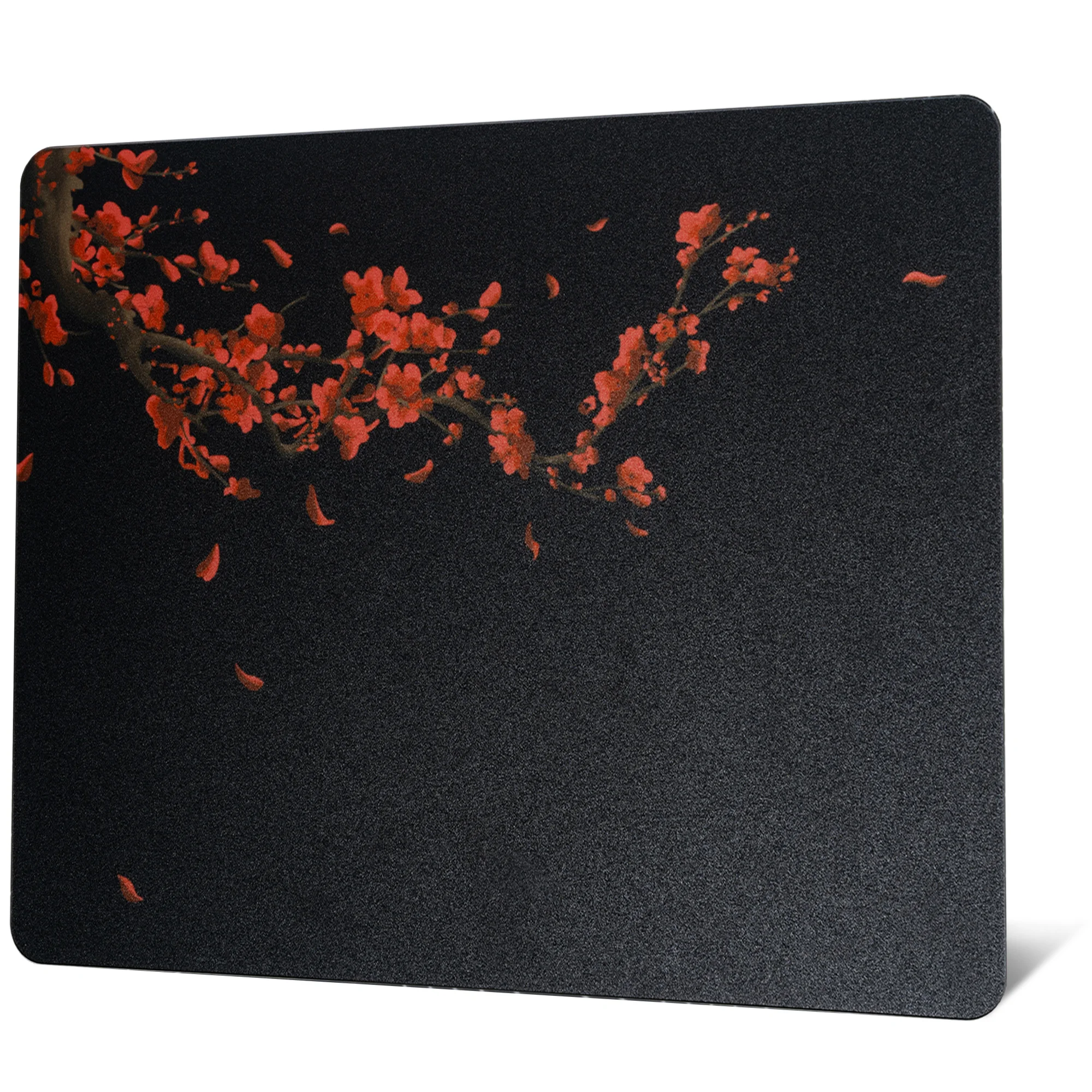 

XVX Plum blossom Glass Mousepad Black Large Glass Gaming Mouse pad Hard Mouse Pad for Speed and Precision Suitable for Gaming