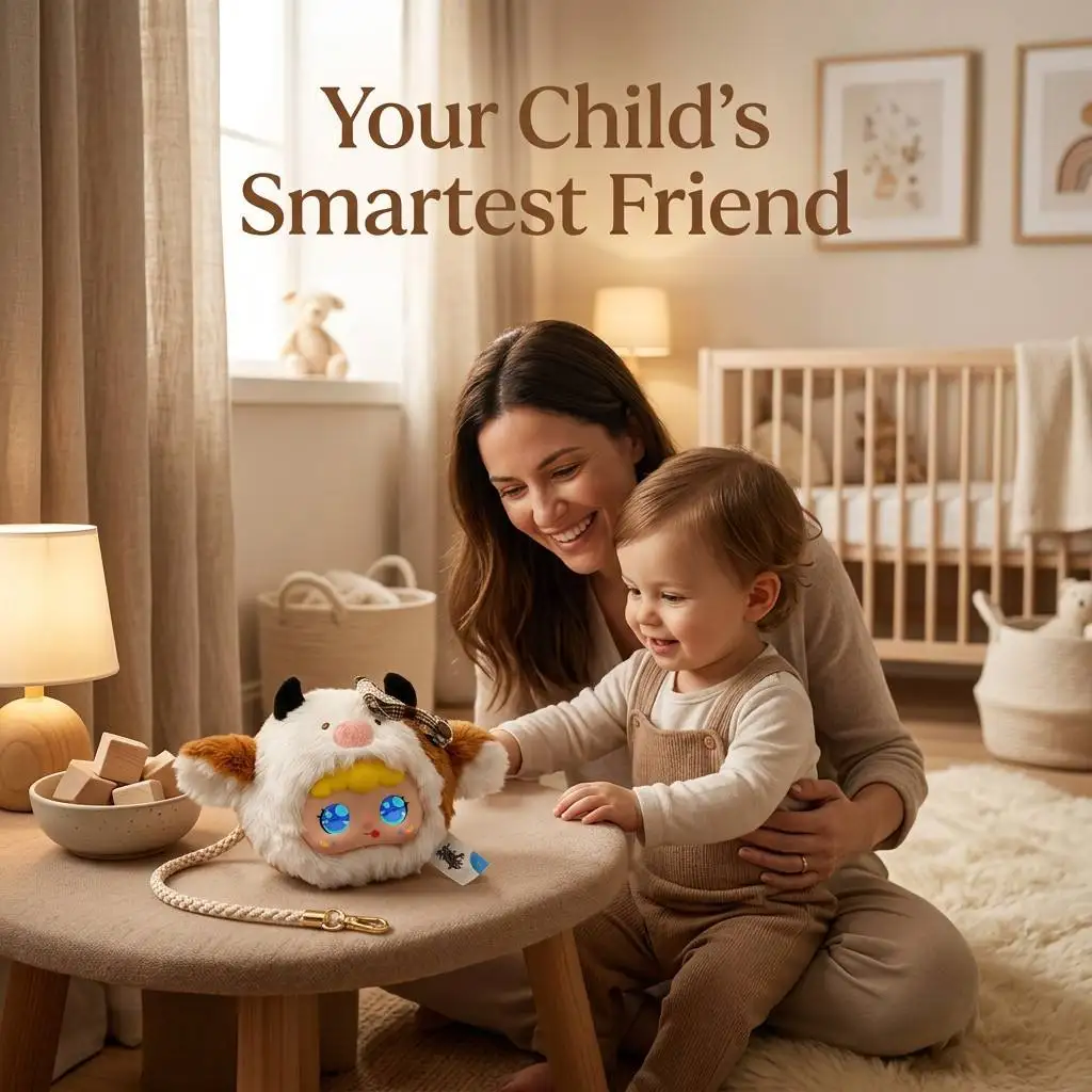 Portable Smart AI Emotional Plush Bear Vivid LED Expression Voice Chat OEM Custom Teen Desktop Collectible Ornament Gift - view 3