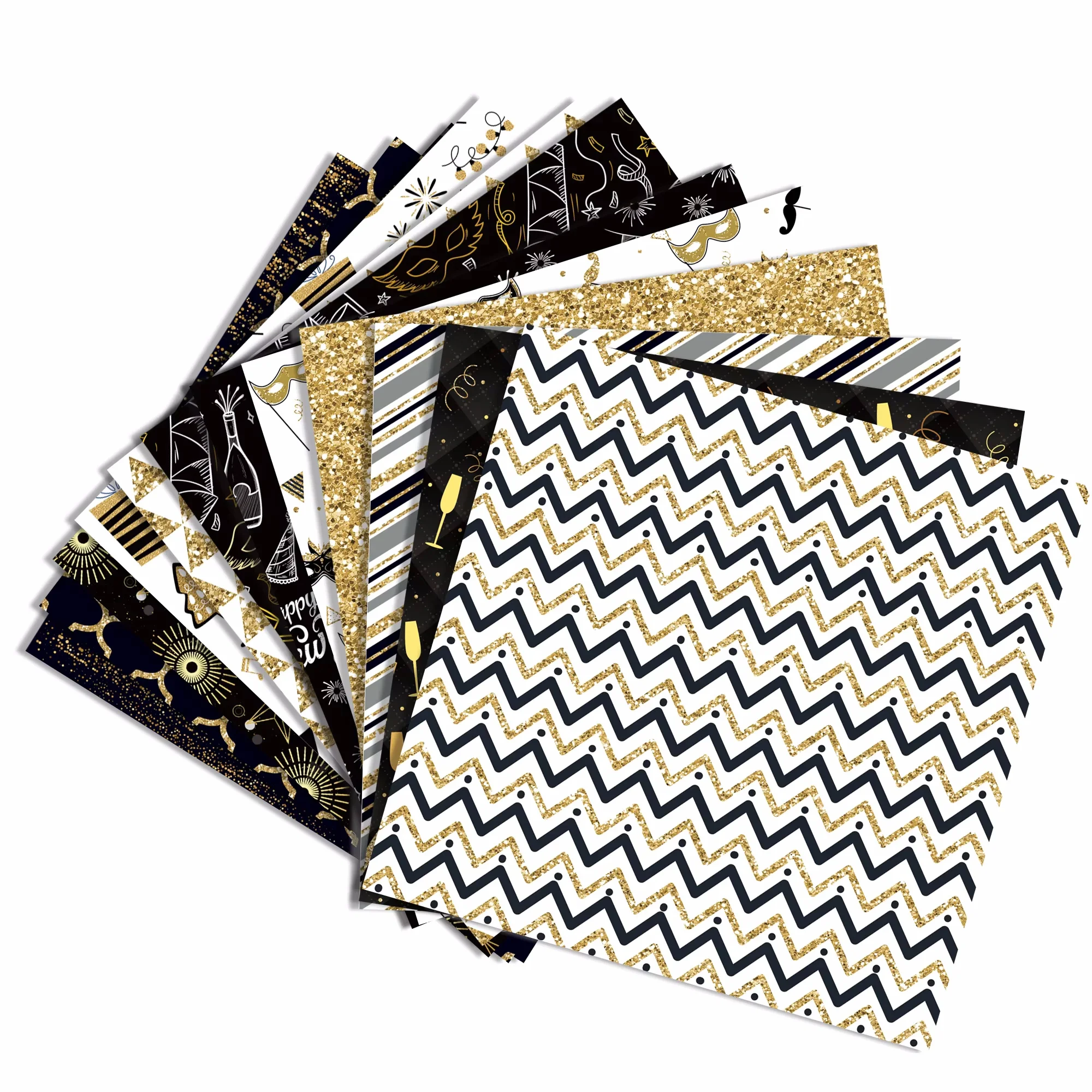 24 stücke frohes neues Jahr feiern Sammelalbum Papier Party Geschenke dekorative Verpackung Handwerk Geschenk papier 30*30cm
