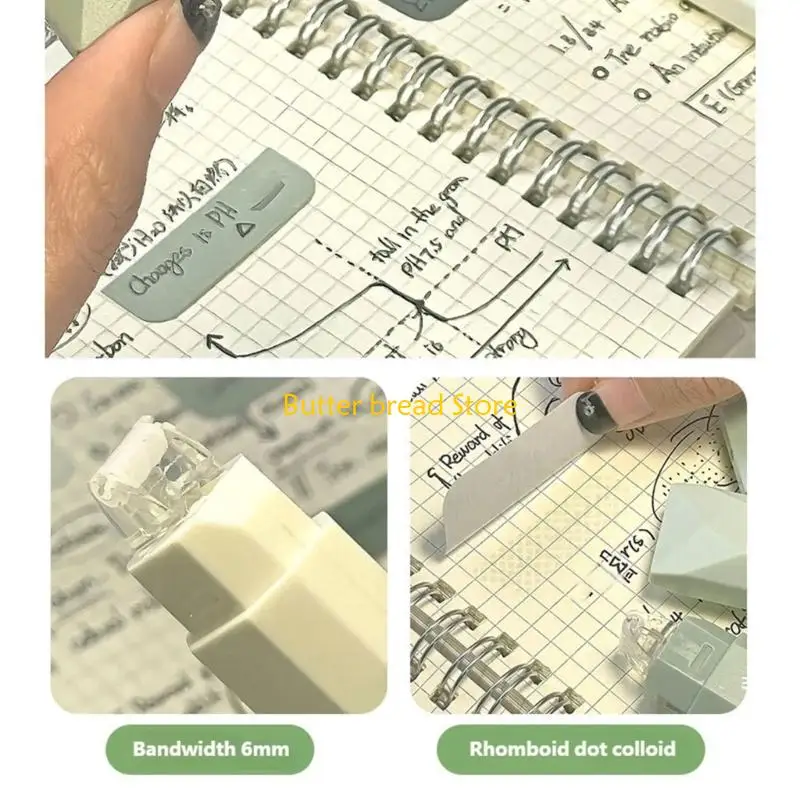 W89C Double Sided Tape Roller Adhesive Glues Runner Scrapbooking Supplies Double Sided Tape Pen School Office Teacher Supplies