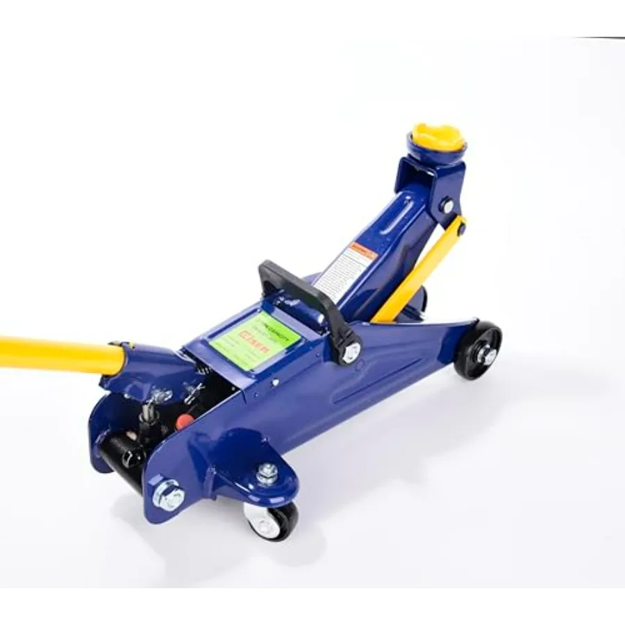

2 Ton Heavy Duty Floor Jack Lifting Range 5-1/8 to 13 Hydraulic Low Profile Trolley Service Car Jack 4400 lb Ccity Blue AA51
