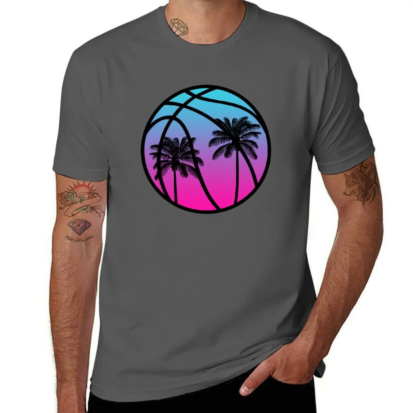 

Miami Vice Basketball - Black T-Shirt black cotton t-shirt plain for man package t shirts for man graphic funny T-Shirt
