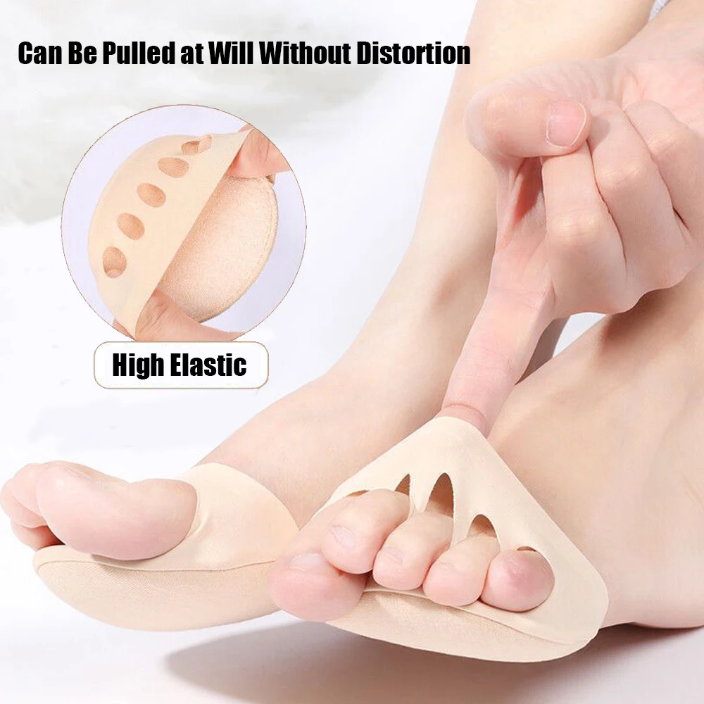 4pcs Forefoot Toe Pads for Shoes Women High Heels Insert Five Toes Forefoot Socks Calluses Corns Foot Pain Relief Half Insoles