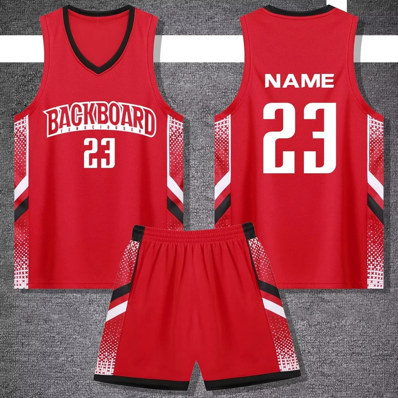 Men/Kids Custom Basketball Jersey Sleeveless Shirt 100% Polyester Breathable Professional Training Uniforms Kits Plus Size