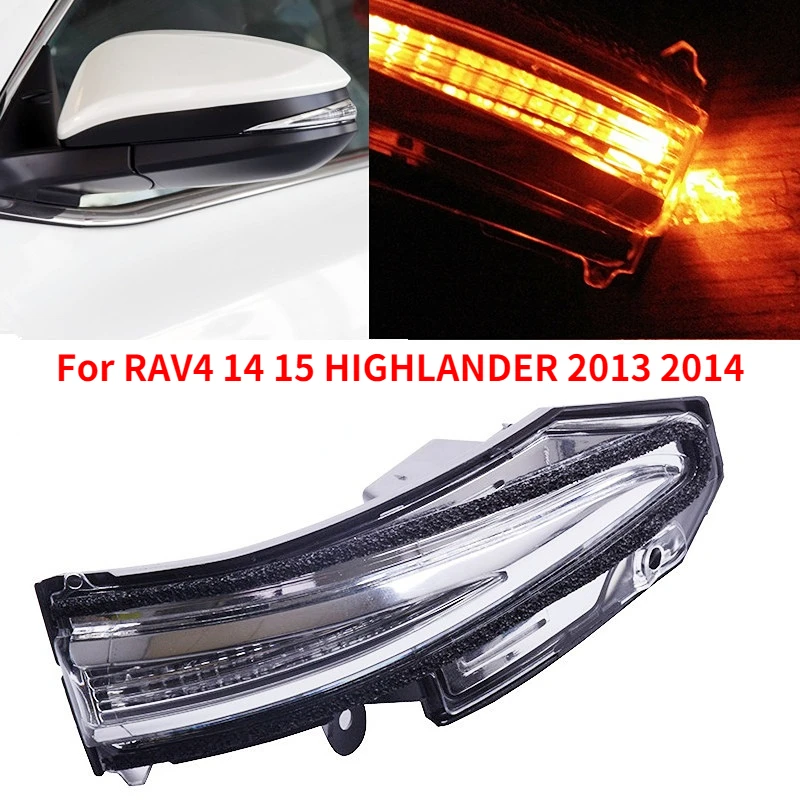 CAPQX For RAV4 14 15 HIGHLANDER 2013 2014 Side rear view Rearview Mirror LED Turn Signal light indicator lamp 81740-0R010