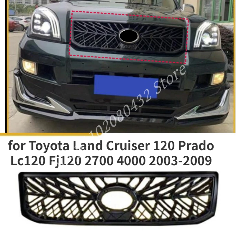 Front Bumper Grill Radiator Grille for Toyota Land Cruiser 120 Prado Lc120 Fj120 2700 4000 2003-2009