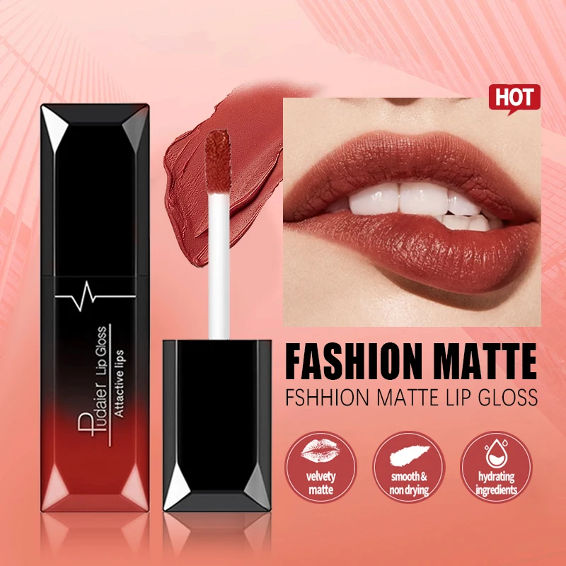 21-Color Lip Gloss Matte Mist Liquid Lipstick Waterproof Long lasting Cosmetics Lip Tint Paste Not-fade Lip Glaze
