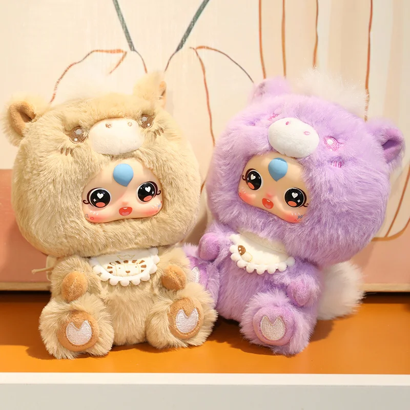 Couvre-chef d'animal de dessin animé de 16cm, poupée en peluche pour bébé, jouet en émail, cheval coloré, pendentif, décoration de la maison, cadeau pour enfants