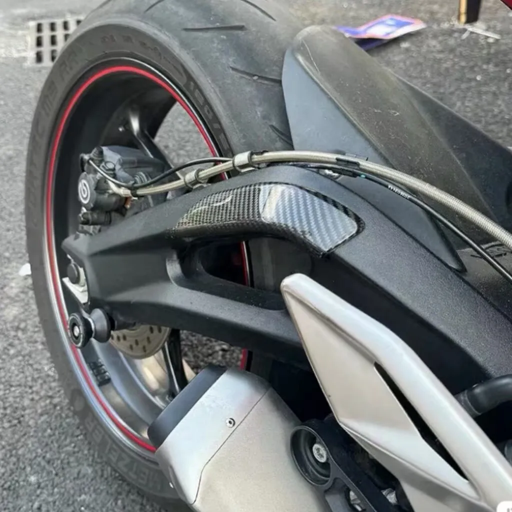 FOR Triumph Street Triple 765 RS 2017‑2025 Motorcycle Carbon Fiber Swingarm Guard Cover Rear Arm Protector Accessories