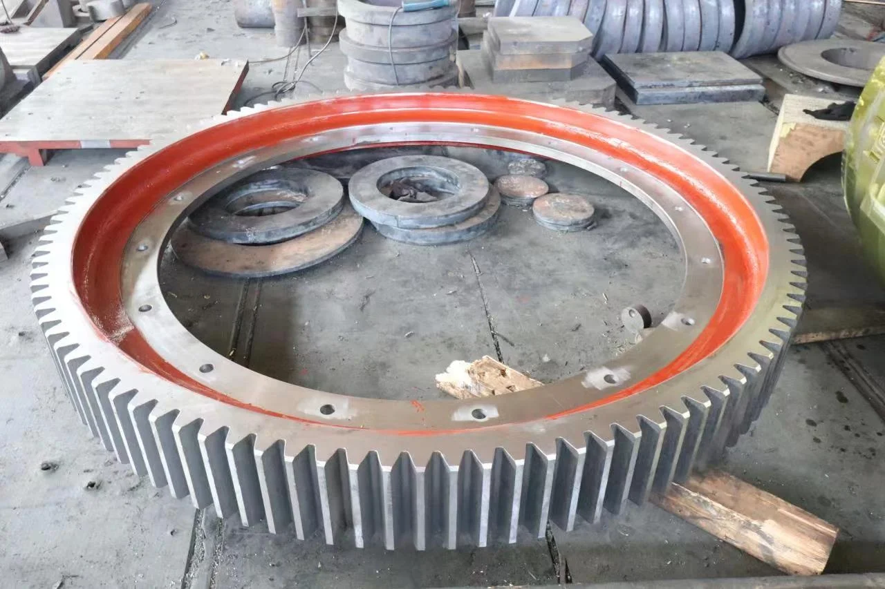 YOGIE OEM Casting Forging Steel Spur Large Diameter Ring Gear big gear girth gear for Rotary Kilns