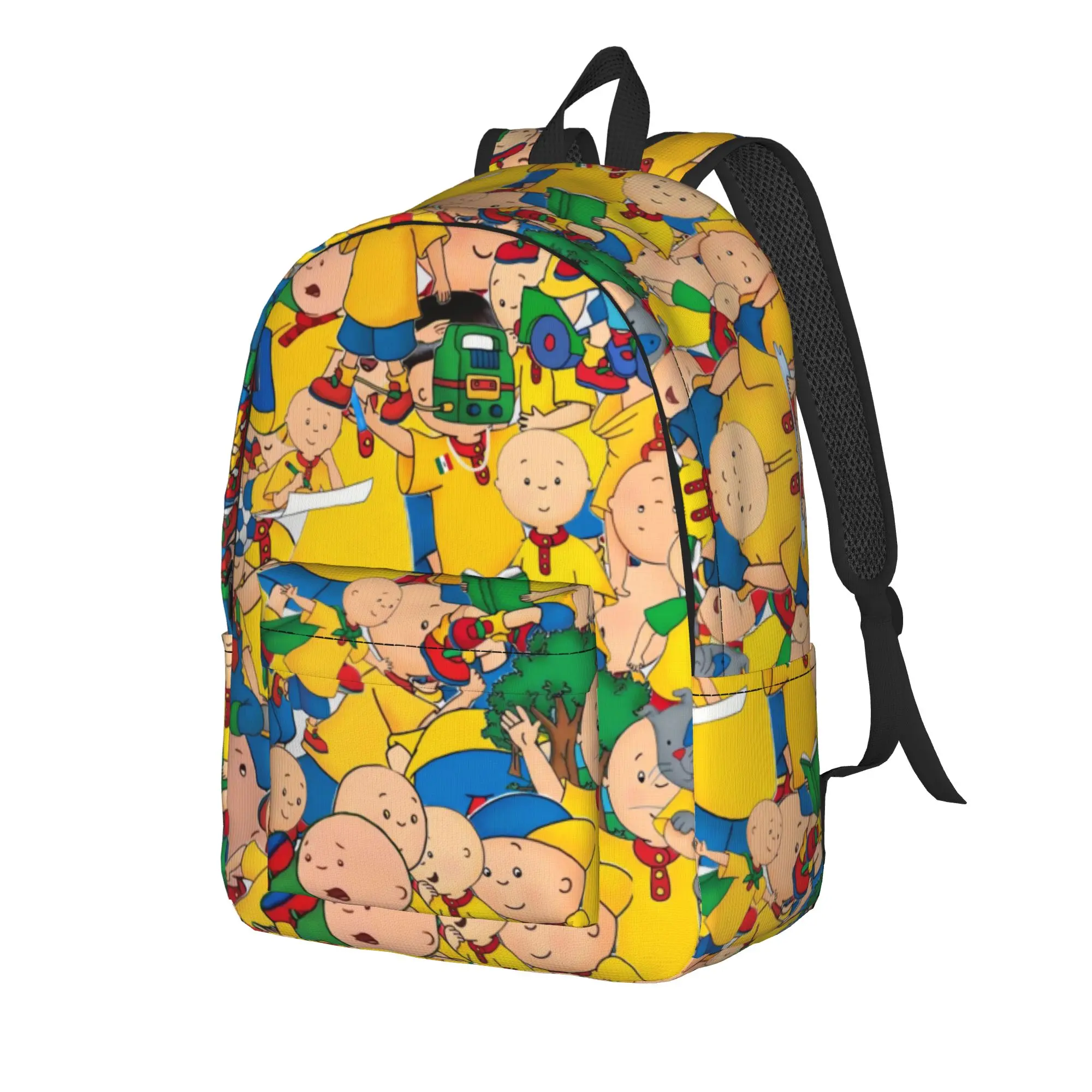 Baby Friend C-Caillou Backpack  Student Unisex Polyester Outdoor Backpacks Durable Stylish High School Bags Rucksack