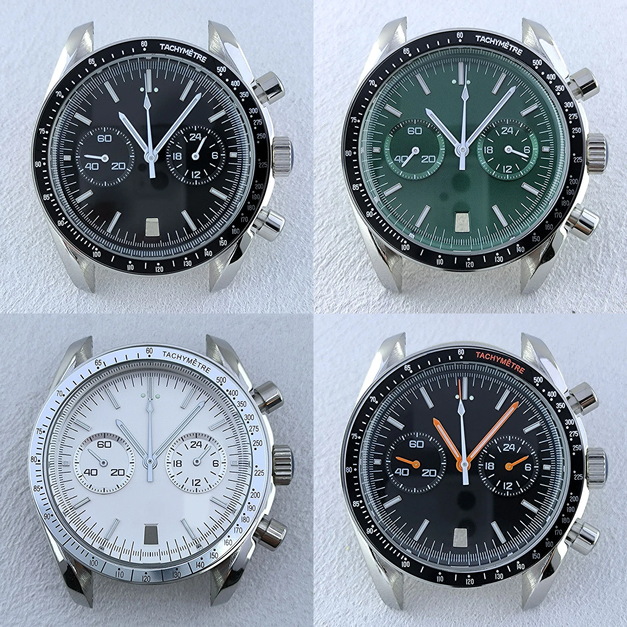 VK64 Quartz Chronograph Movement 40mm Men's Stainless Steel Case Time Electronic Watch VK64 Watch Replacement Accessories