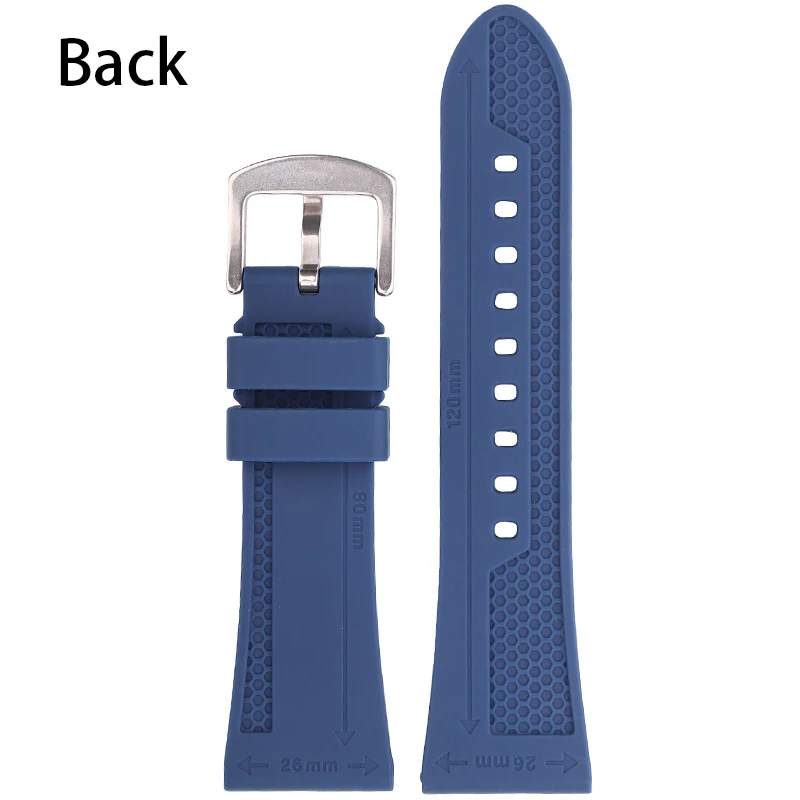 Premium Soft Rubber Watch Strap Silicone Replacement Band 22mm 24mm 26mm Durable Comfortable Watchbands