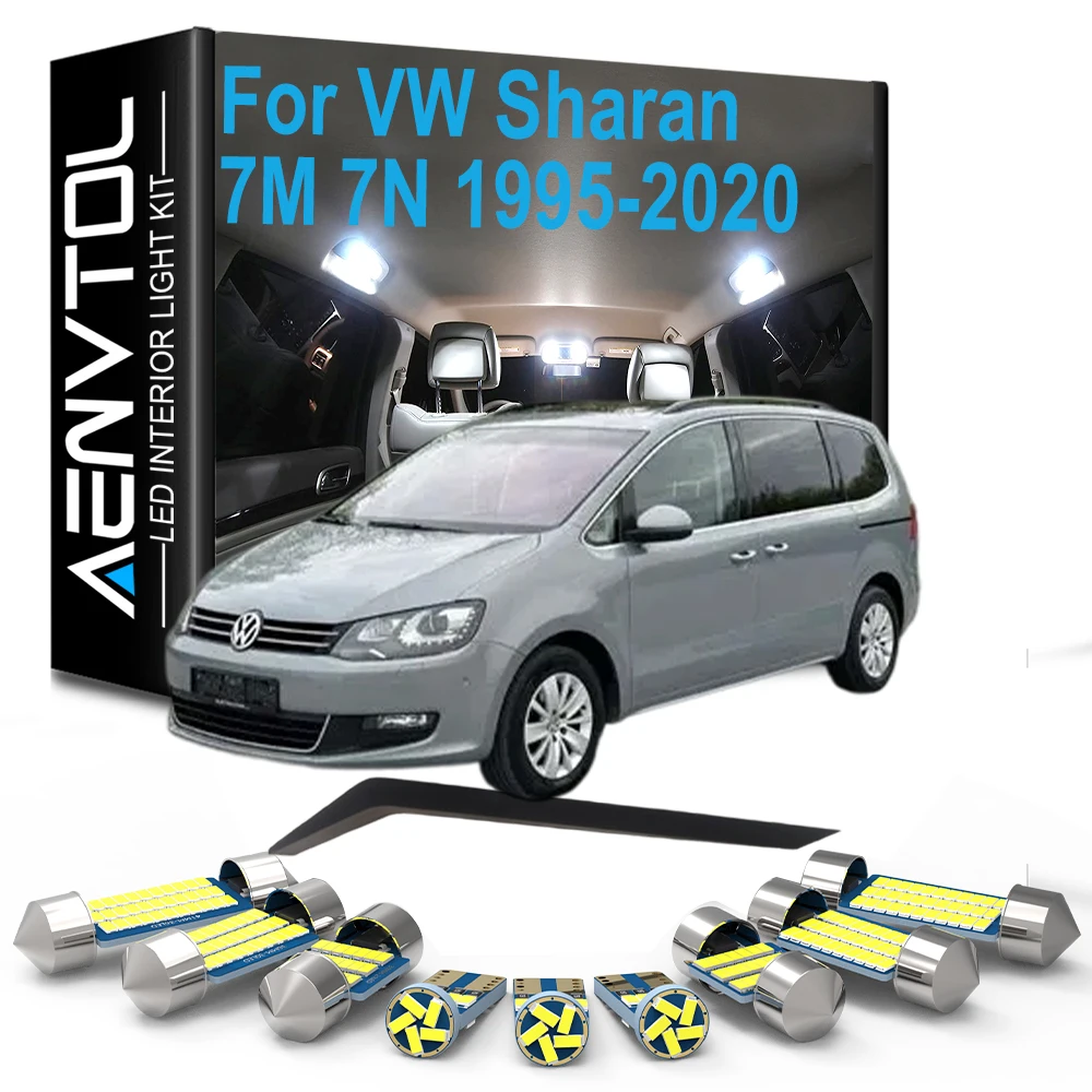 LED-Innenraumbeleuchtungs-Set für VW Volkswagen Sharan 7M 7N 1995 1996- 2015 2016 2017 2018 2019 2020 Kofferraumleuchte Canbus