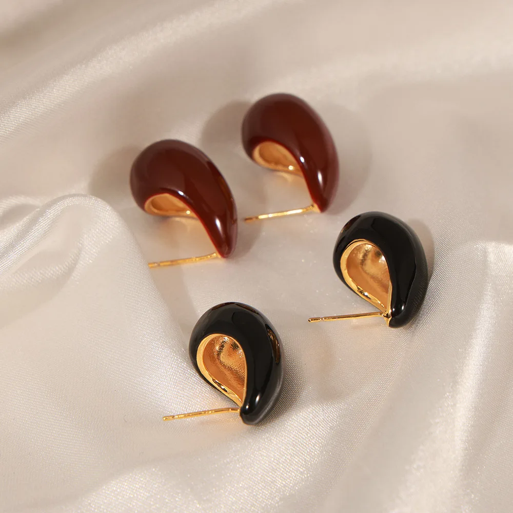 Drip Glaze Color Enamel Round Hollow Stereoscopic Ball Hoop Earrings 2024 Spring New Women Retro Party Earrings