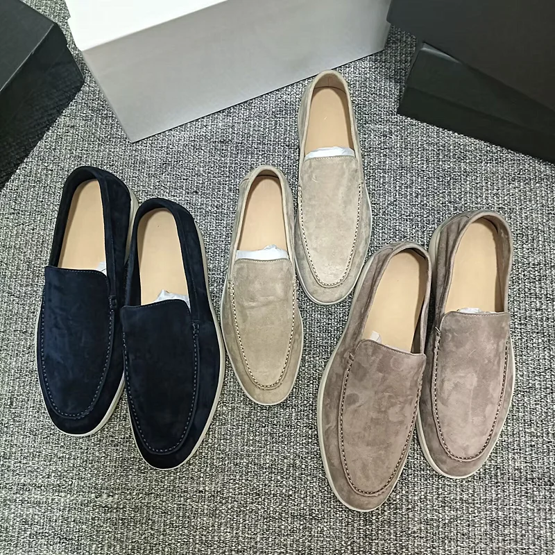 

unisex women's shoes loafers all Genuine leather walking men's shoe Sheepskin velvet Casual comfortable drive