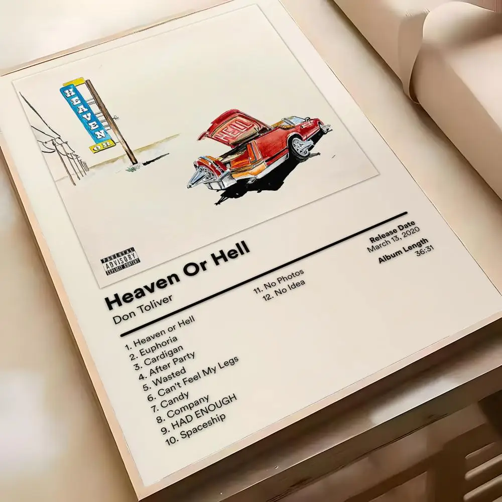 D-Don T-Toliver Poster, wasserfeste, selbstklebende Wandkunst-Aufkleber, abnehmbare Wanddekoration für Wohnzimmer und Schlafzimmer – Detail 10