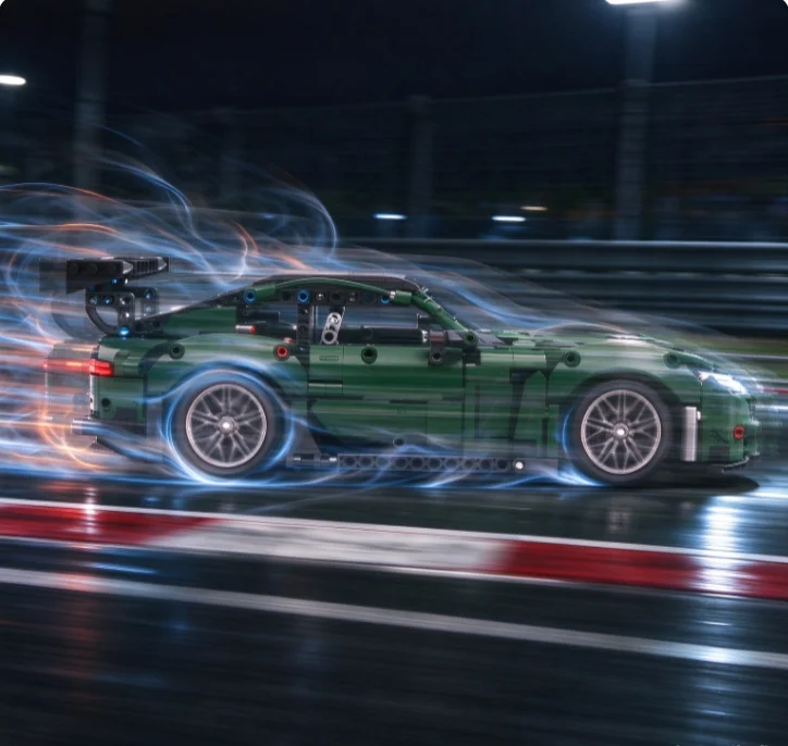 nouveau-modele-de-voiture-de-course-moc-verte-supercar-tres-vendue-en-2026-decoration-d'interieur-coffret-cadeau-d'anniversaire-pour-adultes