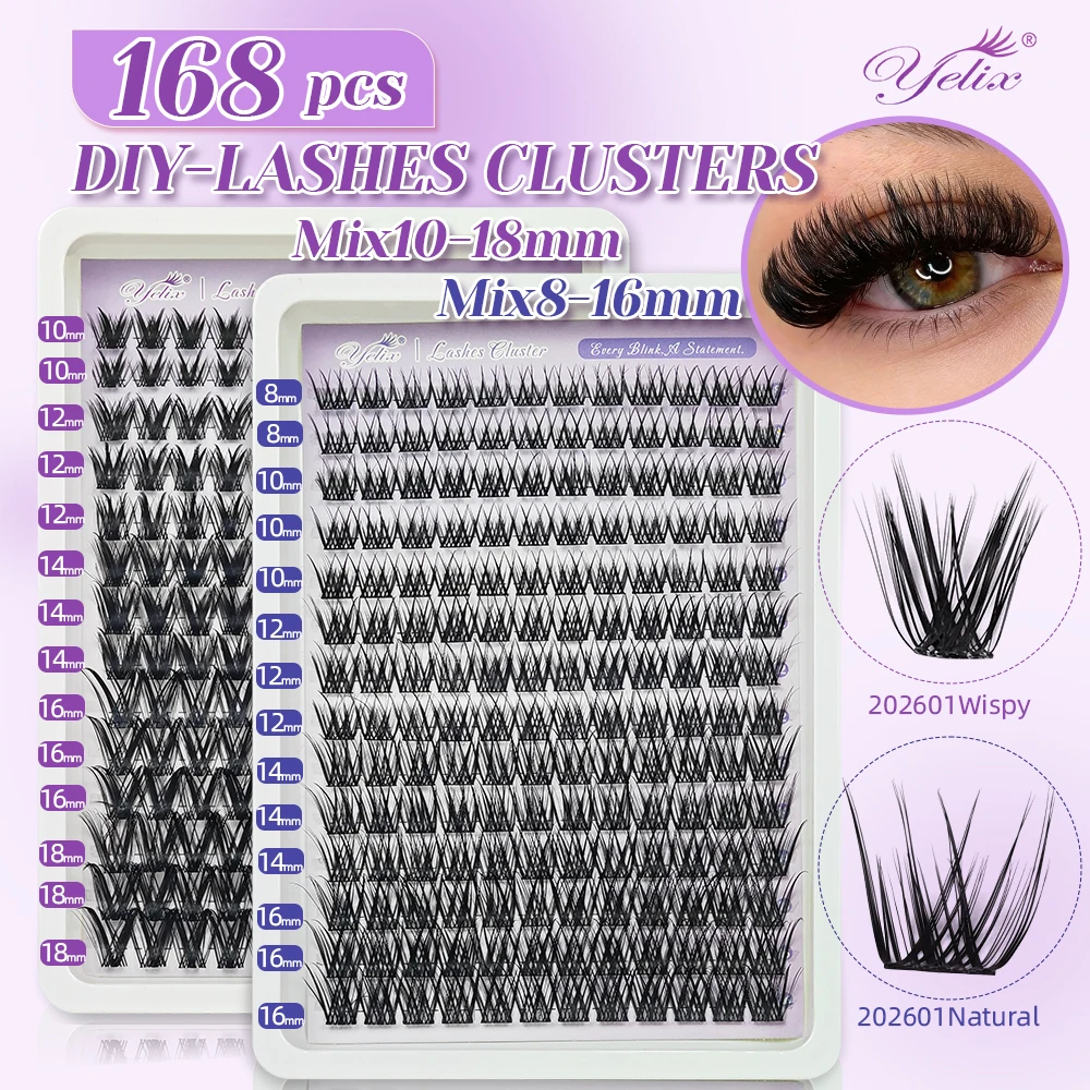 yelix DIY Wimpernbüschel Natürlich Flauschig Mehrfach-Spezifikation Große Kapazität Großhandel für Schönheitssalons, Großhändler, Make-up-Profis – Detail 1