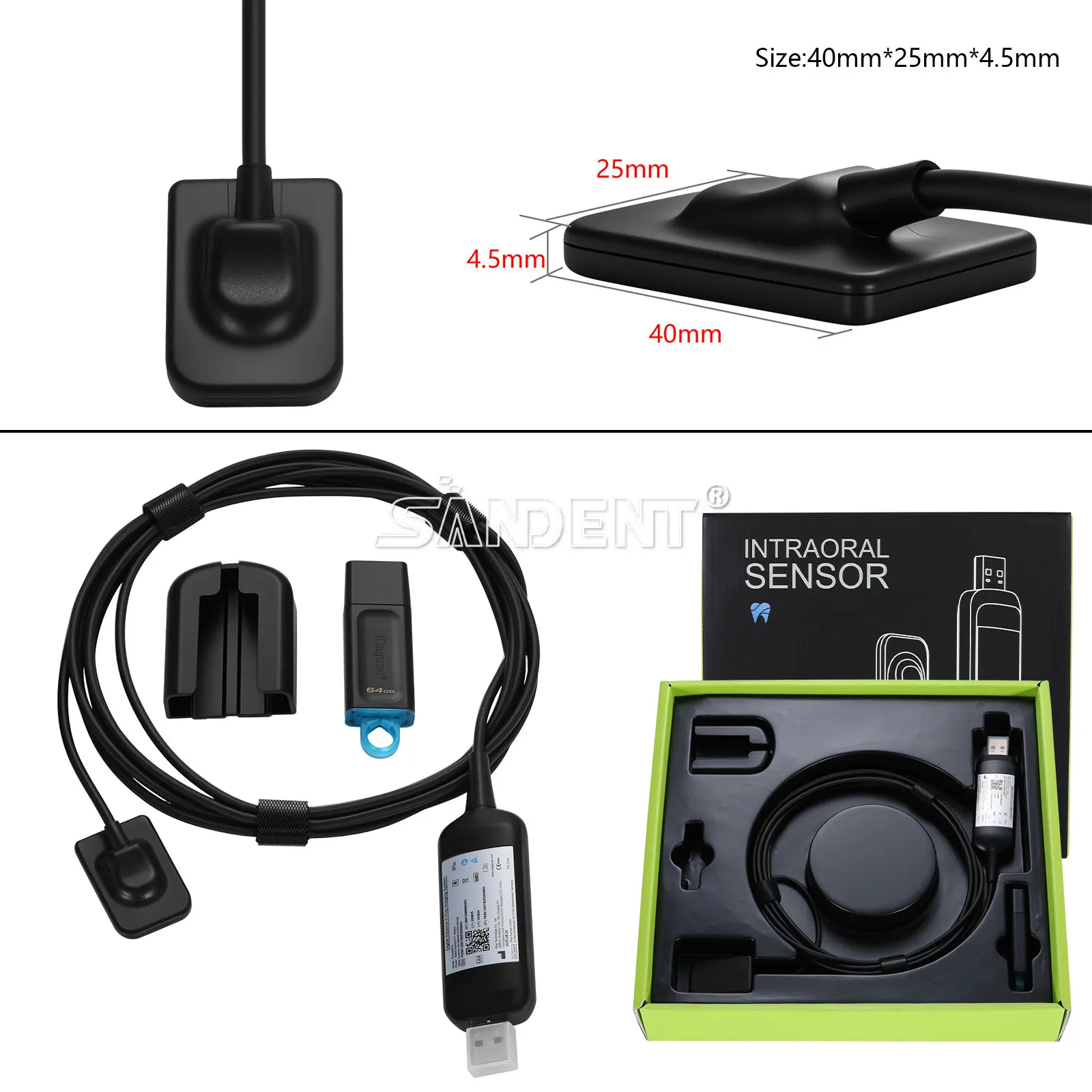 Dental X-Ray Holder Digital Xray Sensor Imaging System S10 Size Sensor Fit Twain
