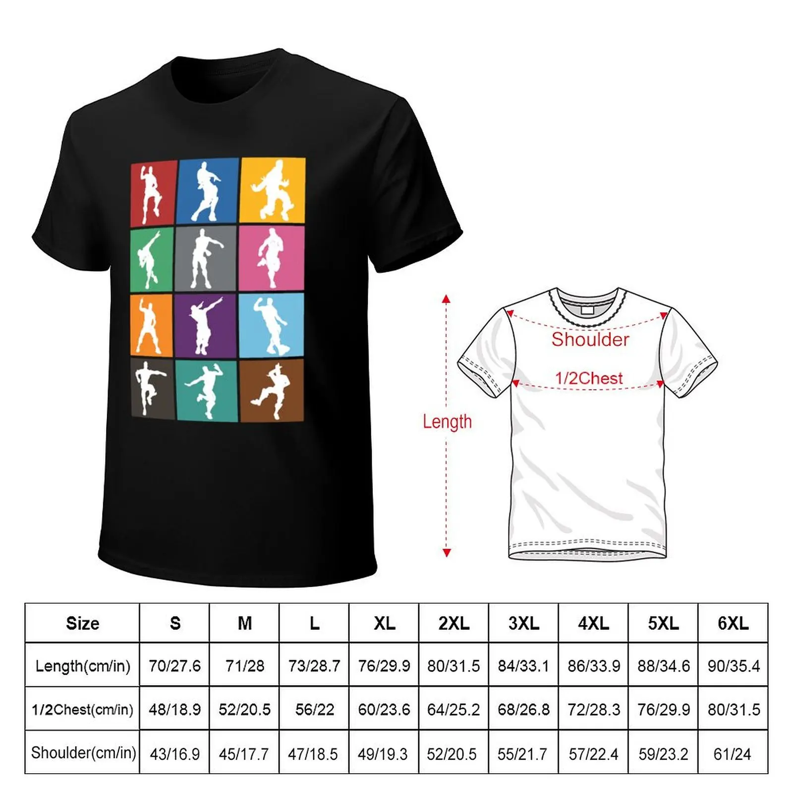 Battle Royale Victory Dance Rainbow lattice Funny Classic T-Shirt Quick Dry Travel T-Shirt