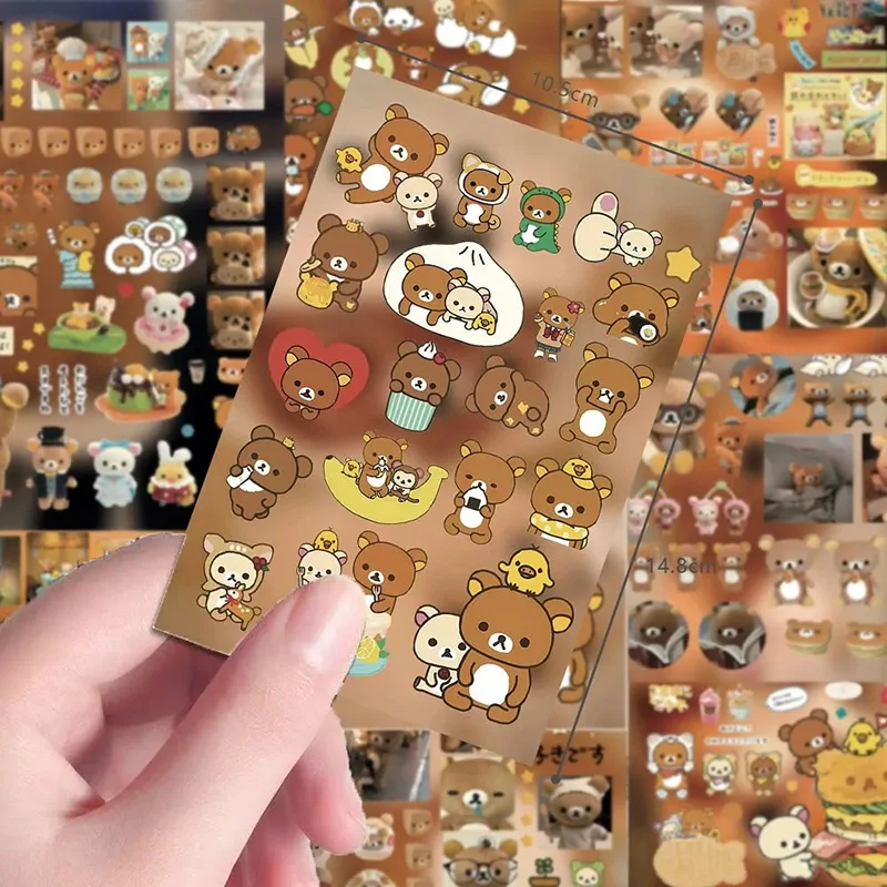 

8 Pcs Kawaii Rilakkuma Die Cut Stickers Creativity Cartoon Decoration Sticker Diy Scrapbook Laptop Phone Case Gift for Friend