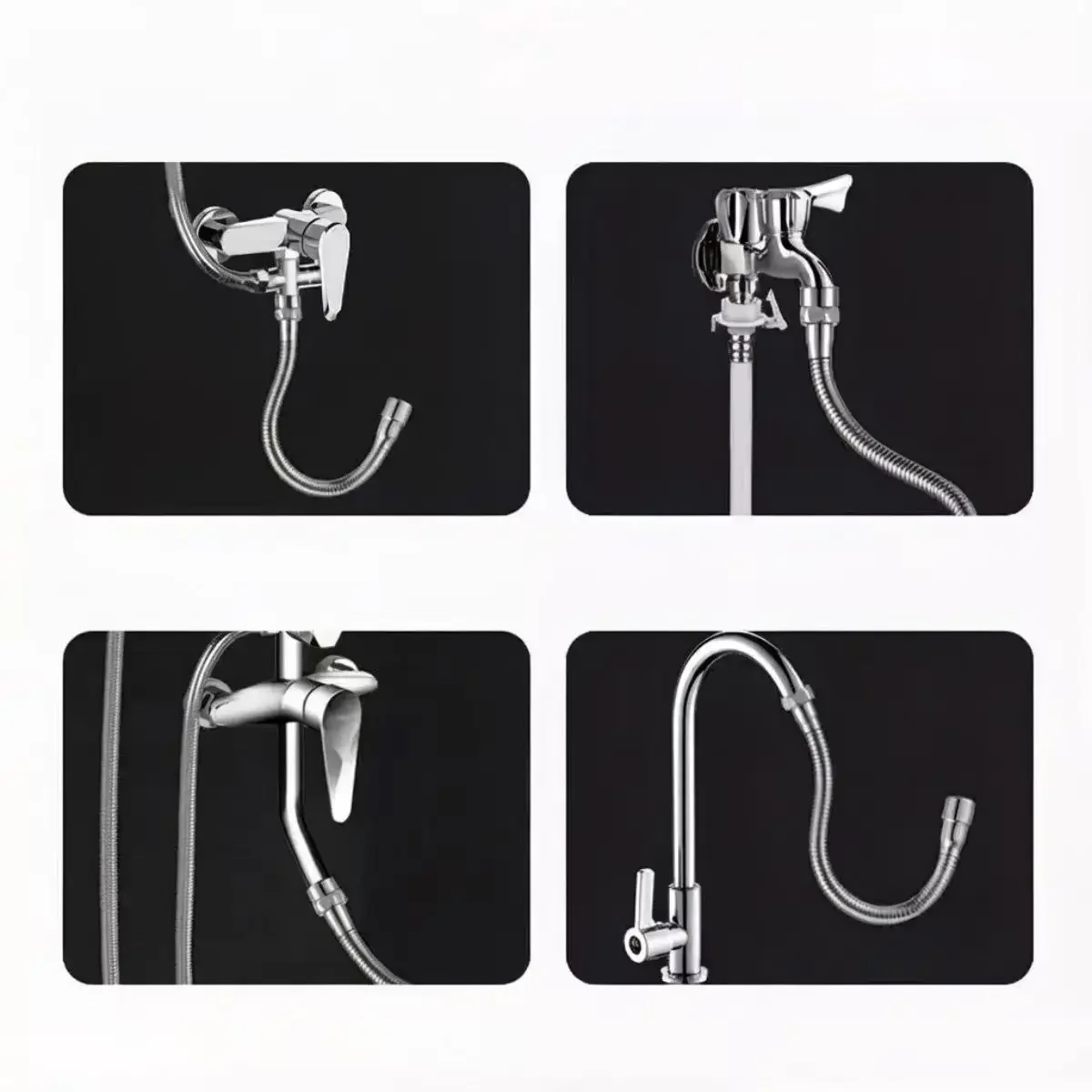 360 ° Universeller Edelstahl-Wasserhahn-Verlängerer, biegsamer Spritzschutz, Wasserhahn-Belüfter, Spülen-Verlängerungsschlauch, Küchenzubehör – Detail 5