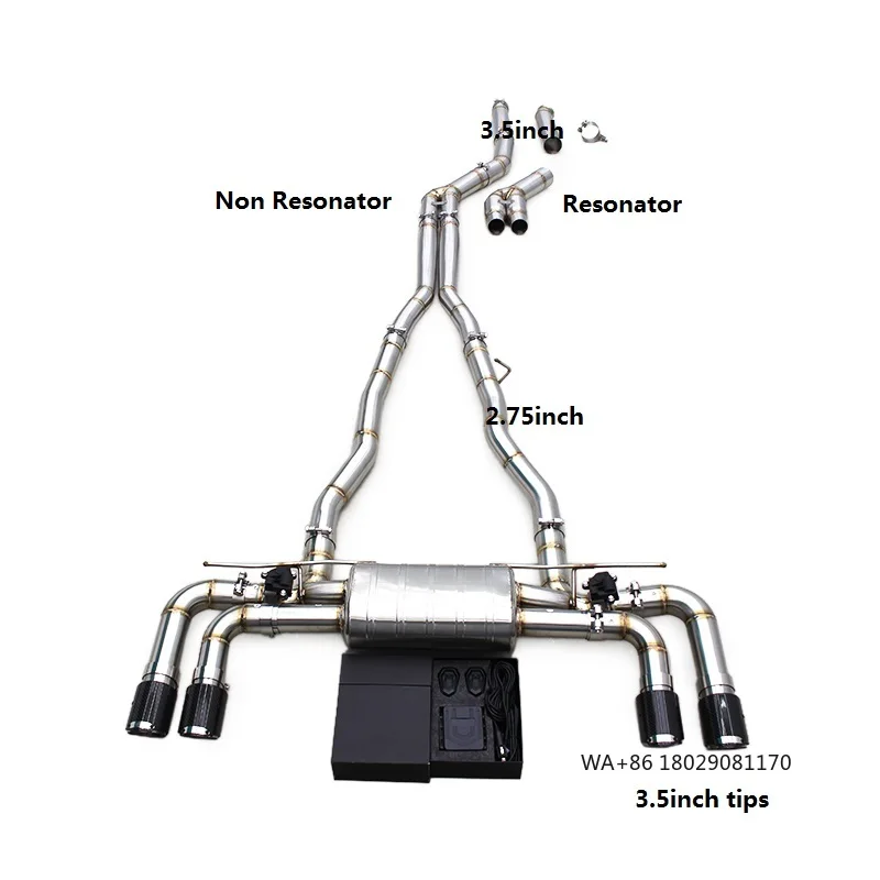 

Auto Valvetronic Catback for 540/540i G30/G38 3.0T B58 2018-2024 Racing Stainless Steel Muffler Exhaust System With Tips