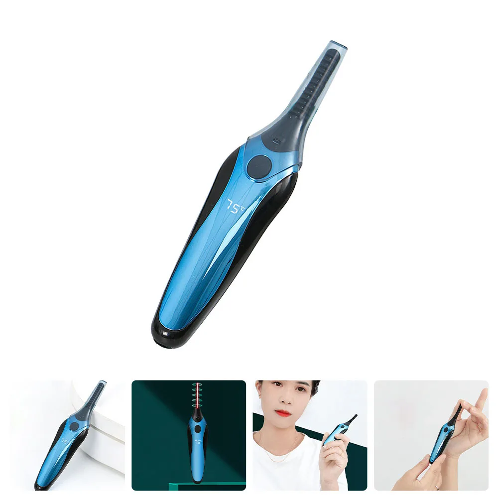 

Quick Heating Electric Eyelash Curler with Humanized Brush Head Safe Skin Friendly Curling Tool for Women Portable Makeup
