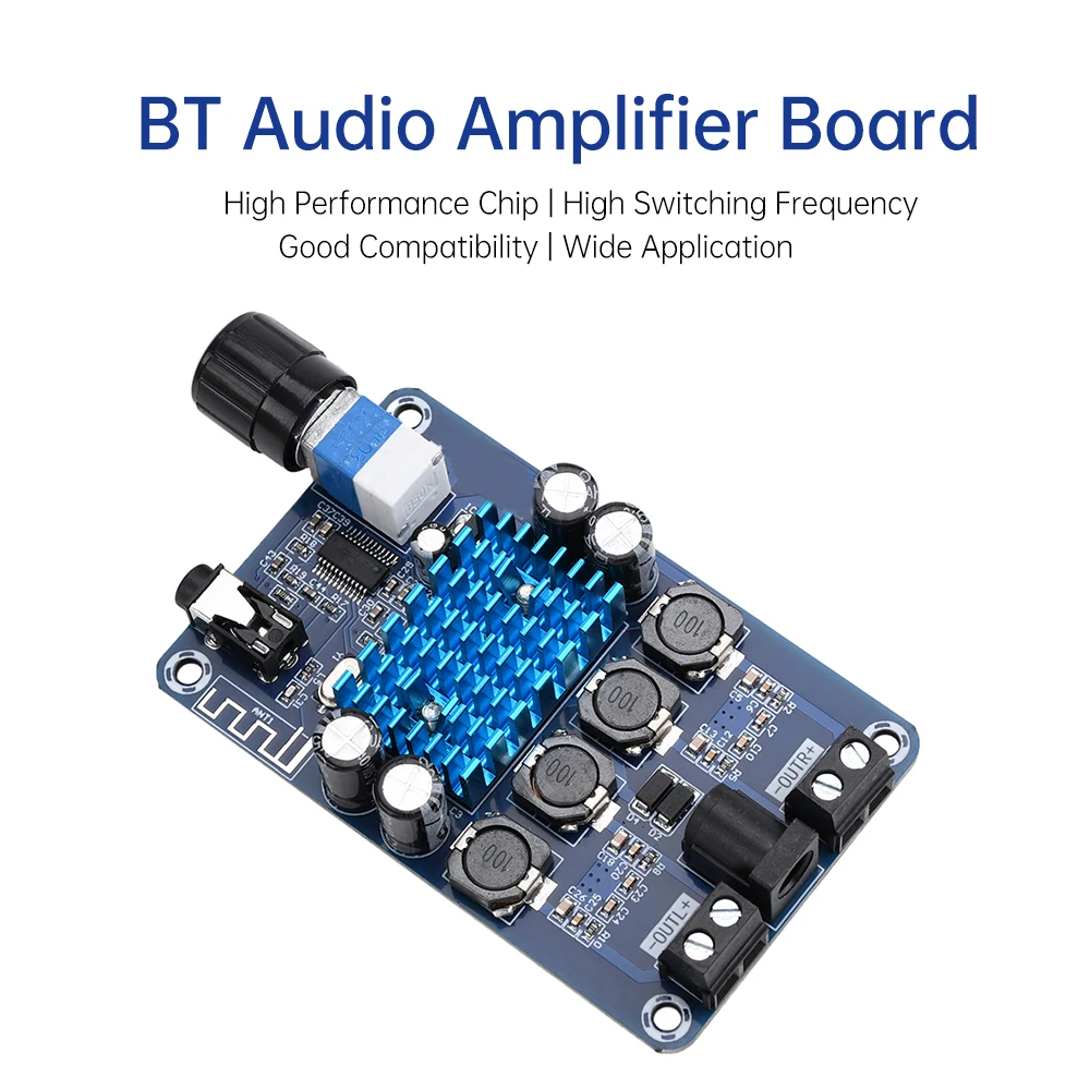 XH-A318 50W * 2 High Power BT Digital  Amplifier TPA3116D2 DC 12-24V Amplifier Board