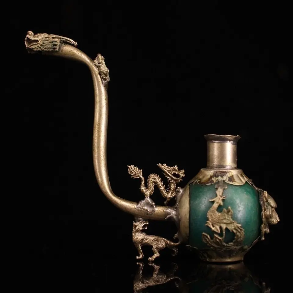 

Chinese antique copper mini pot tabletop decorative artwork