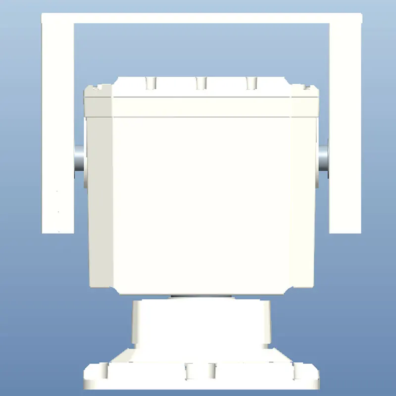 Carga superior resistente de 30 ~ 80 kg ± 0,003 °   Cabeça motorizada pan tilt de alta precisão, design da estrutura de acionamento harmônico do servo motor