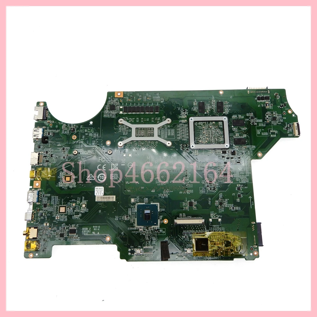 MS-16J61 with i7-6700HQ CPU GT950M-V4G GPU Laptop Motherboard For MSI GE72 GE62 PE60 GP62 GL62 GL72 Mainboard