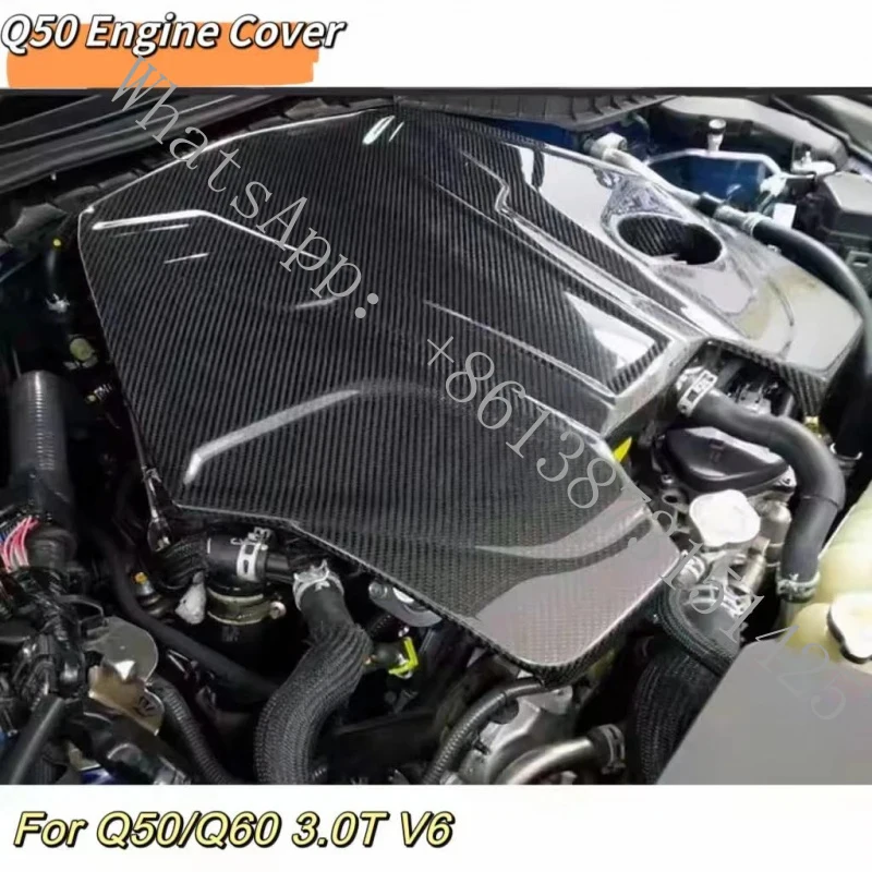 

Suitable Honeycomb Carbon Fiber Hood Lightweight Engine Bonnet Aerodynamic Exterior Parts Fit Q50 Q60 3.0T V6