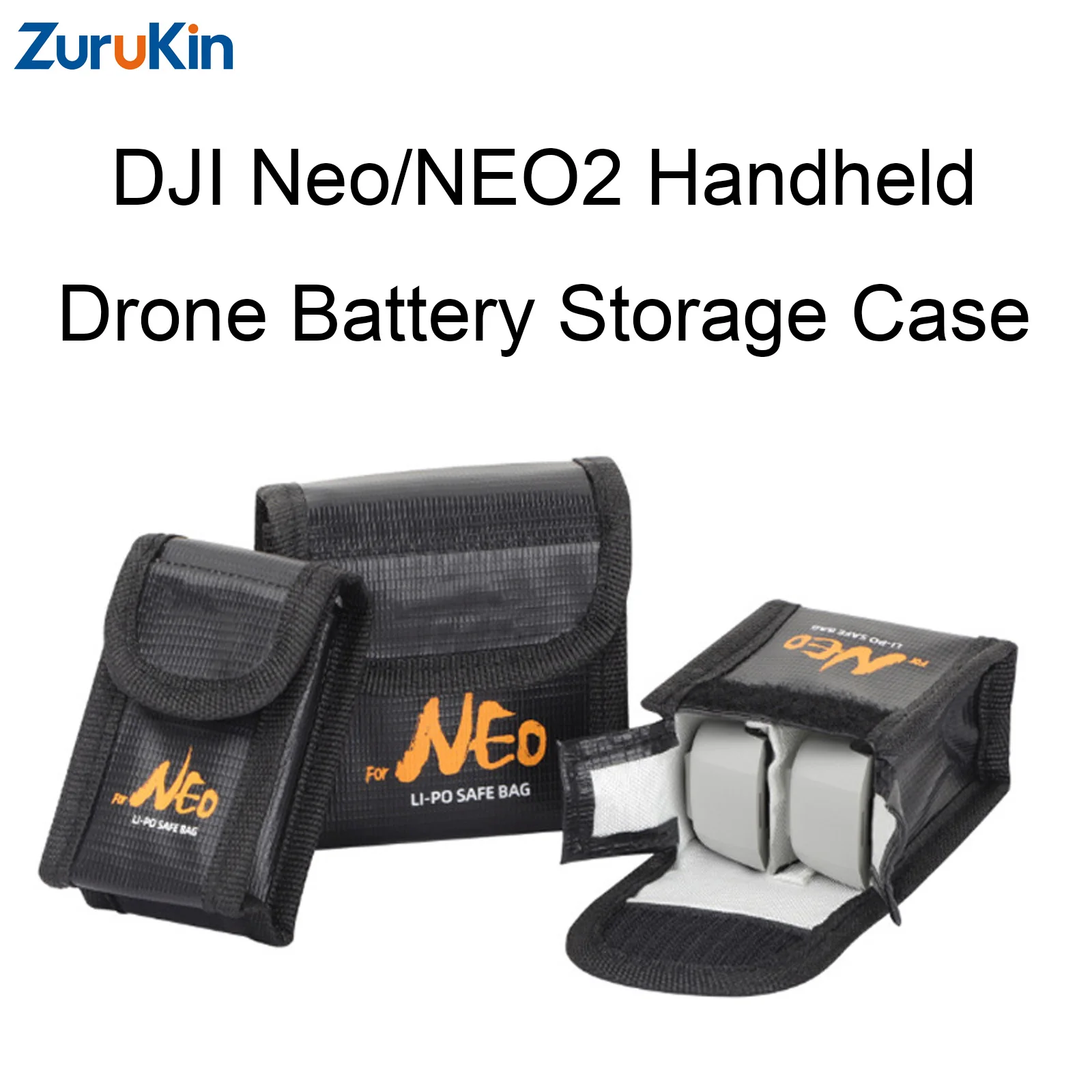Fireproof Battery Storage Bag for DJI Neo/NEO2 Mini Drone Battery Case Safe Pouch Heat-Resistant Explosion-Proof Carrying Bag