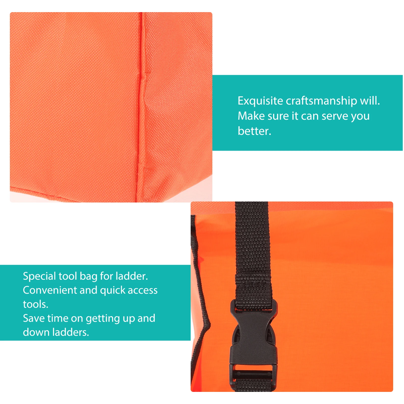 

Telescopic Ladder Tool Bag Multipurpose Heavy Duty Fabric Portable Storage Pouch for Step Ladder and Stepladder Complete Kit