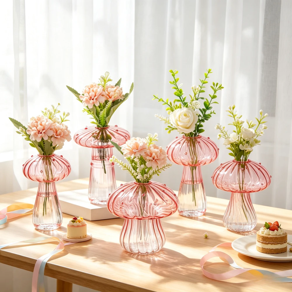 Florero de vidrio con forma de - Glass Vase Nordic reseña y precio