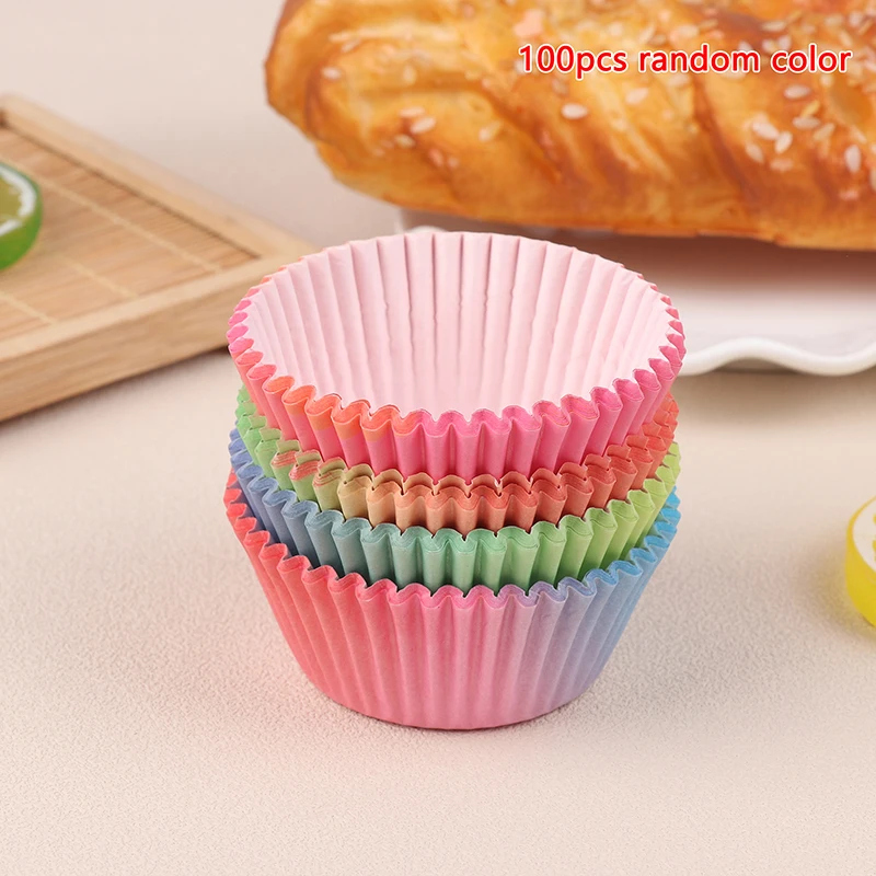 100Pcs Cupcake Liners Standard Cupcake Cups DIY Cupcake Papers Baking Cups Cupcake Wrappers Kitchen Baking Accessories