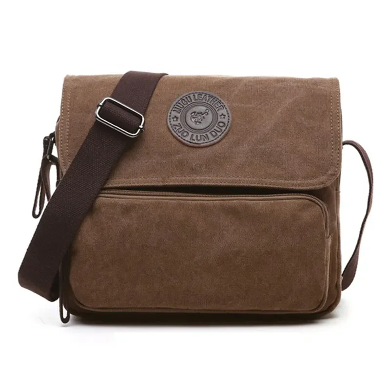 Imagem -02 - Ombro Messenger Bolsa para Homens Viagem Zip Bolsa Casual Canvas Bolsa Novo